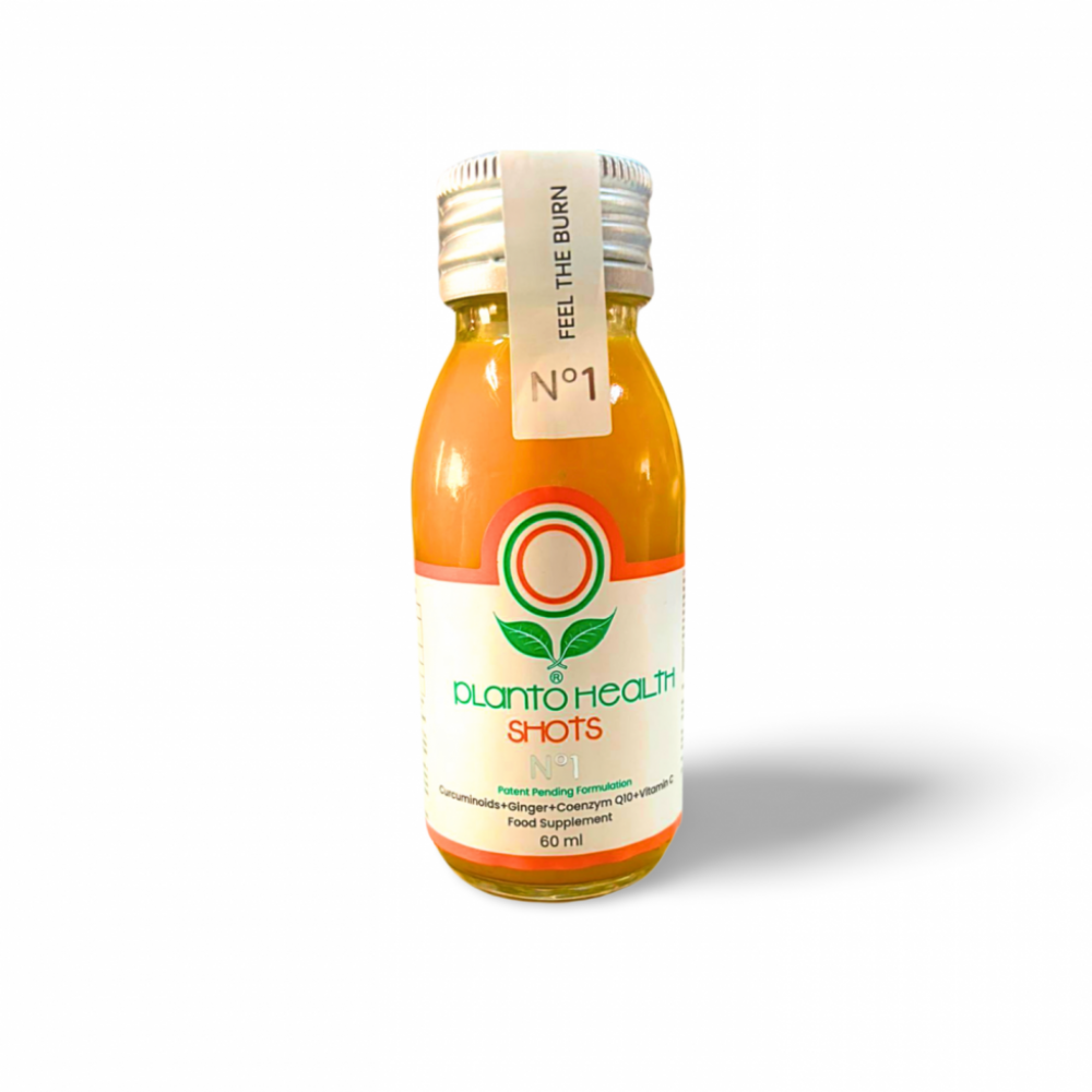 PlantoHealth® Shots No:1 Likit Takviye Edici Gıda (60 ml) (Kurkuminoidler+Koenzim Q10+Vitamin C+Gingerol)